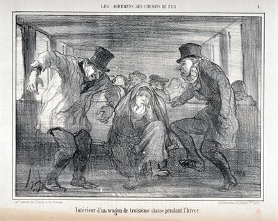 Illustration für die Serie "Les Agrements des Chemin de fer" von Honoré Daumier
