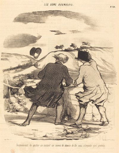 Unannehmlichkeit, einen Zug zu verlassen... von Honoré Daumier