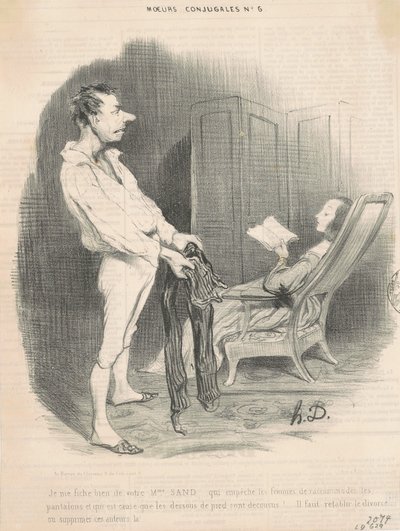 Es ist mir egal, was Ihre Frau Sand sagt ... von Honoré Daumier
