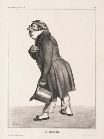 La Caricature, Pl. 314, Comte de Keratry von Honoré Daumier