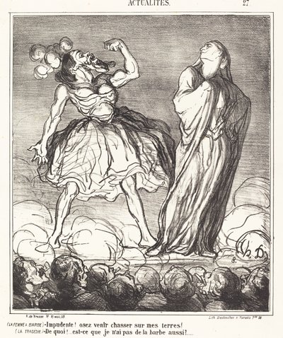 Die bärtige Frau von Honoré Daumier