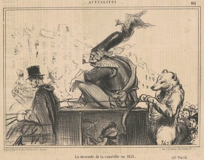 Der Abstieg von Courtille im Jahr 1855 von Honoré Daumier