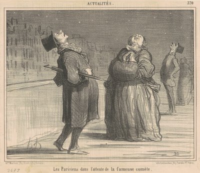 Die Pariser in Erwartung des ... Kometen von Honoré Daumier