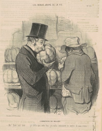 Der Melonenliebhaber von Honoré Daumier