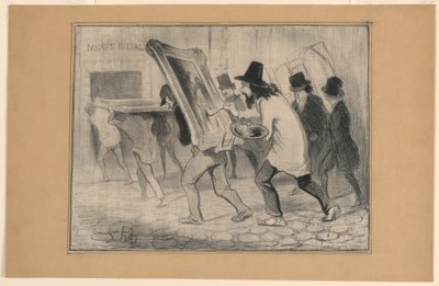 Le Dernier Jour de la Réception des Tableaux, aus Charivari von Honoré Daumier