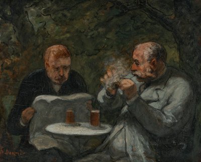 Die Biertrinker von Honoré Daumier