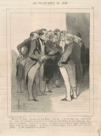 Meine Herren Geschworenen ... der Angeklagte hat Jean Maclou getötet ... von Honoré Daumier