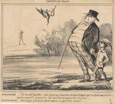 Herr Prudhomme. Siehst du, Oh! Mein Sohn ... von Honoré Daumier