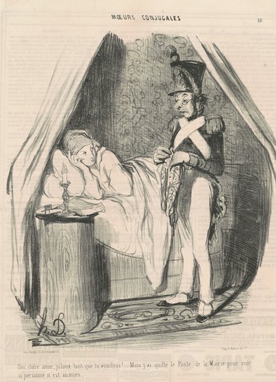 Ja, liebe Freundin, eifersüchtig so viel du willst!... von Honoré Daumier
