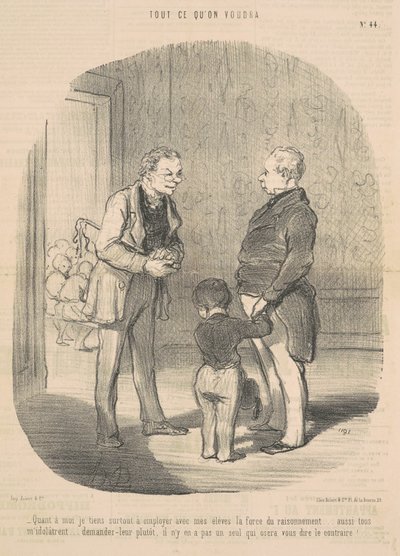 Quant a moi je tiens a employer ... la force du raisonnement von Honoré Daumier