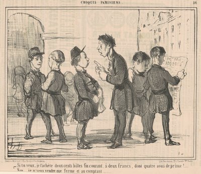 Wenn du willst, kaufe ich dir zweihundert Murmeln... von Honoré Daumier