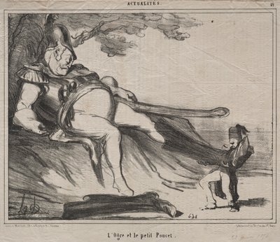 Die Kosaken zum Lachen (Platte 61): Der Oger und sein kleiner Däumling von Honoré Daumier