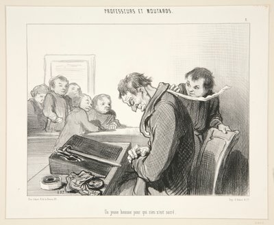 Ein junger Mann, für den nichts von Honoré Daumier