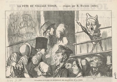 Sparsame Dorfbewohner sind zufrieden ... ; Auf dem Land gibt es keine Kutscherstreiks ... von Honoré Daumier