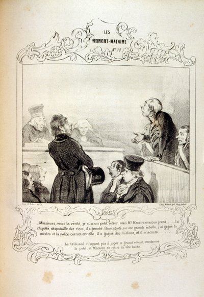 Illustrationen über Ideen und Legenden Philipon unter dem Titel Les Cent und Robert Macaire von Honoré Daumier
