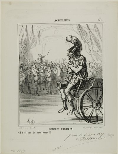 Ein europäisches Konzert. Nicht erlaubt, an diesem Teil teilzunehmen, Platte 171 aus Actualités von Honoré Victorin Daumier