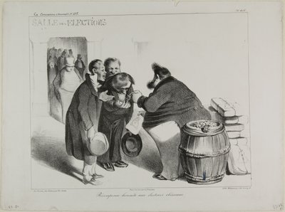 Eine gerechte Belohnung für pflichtbewusste Wähler, Platte 404 von Honoré Victorin Daumier