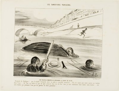Eine neue Art, den Fluss des Lebens hinunterzufließen. von Honoré Victorin Daumier