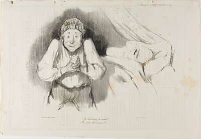 Missbrauch von Artikel 214 des Zivilgesetzbuches. "Meine Dame Frau, Sie lassen mich an allem Mangel leiden, Sie gewähren mir nur eine erbärmliche Rente von dreitausend Francs, Sie werfen mich wie einen Bettler aus Ihrer Tür, und außerdem wollen Sie mich au von Honoré Victorin Daumier