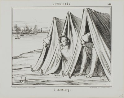 In Cherbourg, Platte 546 aus Actualités von Honoré Victorin Daumier