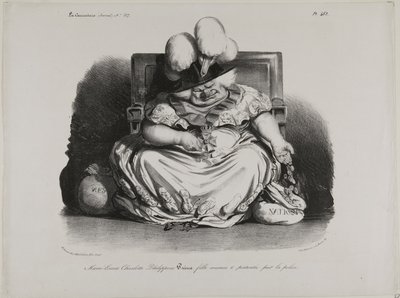 Marie Louise Charlotte Philippine Pairie, Prostituierte, von der Polizei lizenziert von Honoré Victorin Daumier