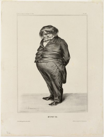 Herr Pflaume, Tafel 288 aus Célébrités de la Caricature von Honoré Victorin Daumier