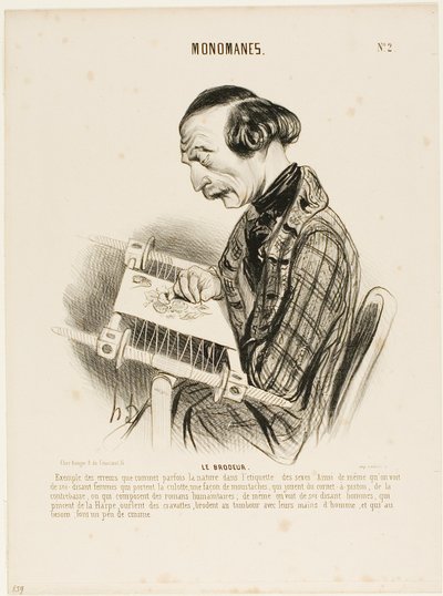 Die Stickerin von Honoré Victorin Daumier
