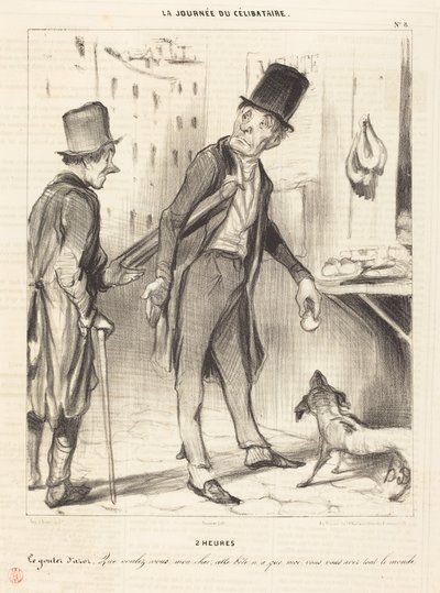 2 Uhr - Azors Nachmittagstee von Honoré Daumier