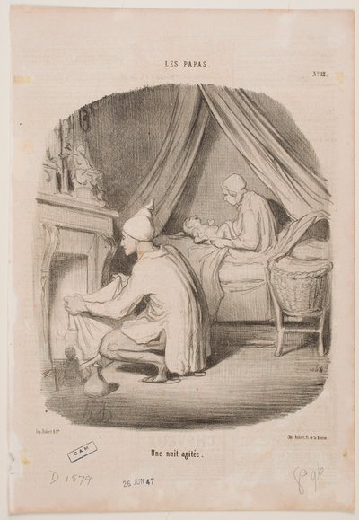 Eine geschäftige Nacht von Honoré Daumier