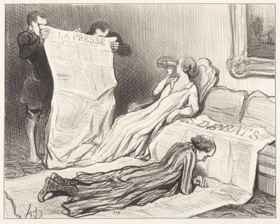 Abonnenten erhalten ihre Zeitung... von Honoré Daumier