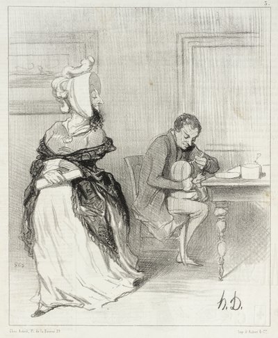 Leb wohl, mein Lieber, ich gehe zu meinen Verlegern!... von Honoré Daumier