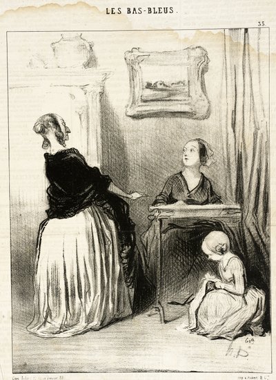 Ah! ... Was für eine sonderbare Erziehung geben Sie Ihrer Tochter? ... von Honoré Daumier