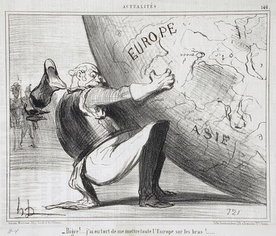 Verflixt!... Es war ein Fehler, mir ganz Europa auf den Hals zu hetzen! von Honoré Daumier