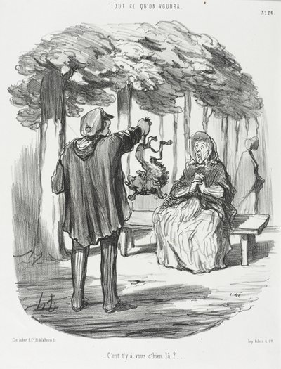 Ist das Ihr Hund dort? von Honoré Daumier