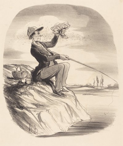 Die Unannehmlichkeit, angeln zu gehen... von Honoré Daumier