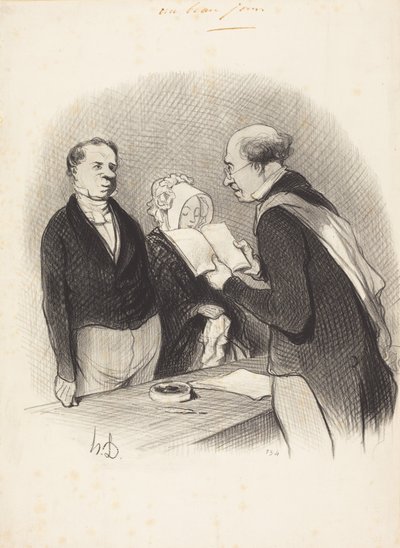 Vor dem Bürgermeister von Honoré Daumier