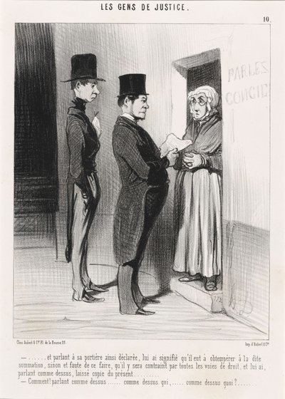 Und während er so zu seiner Wagentür sprach, erklärte er... von Honoré Daumier