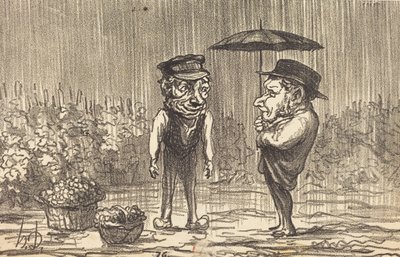 Über dieses Wetter darf man sich nicht beklagen... von Honoré Daumier