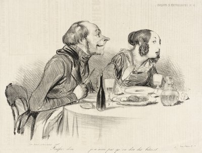 Hören Sie auf...ich mag es nicht, wenn man Dummheiten sagt... von Honoré Daumier