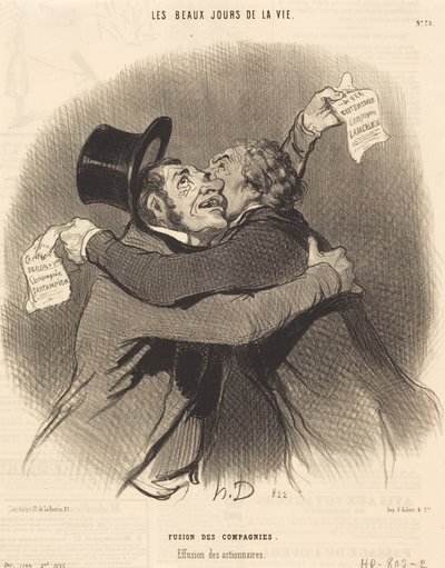 Fusion der Gesellschaften von Honoré Daumier