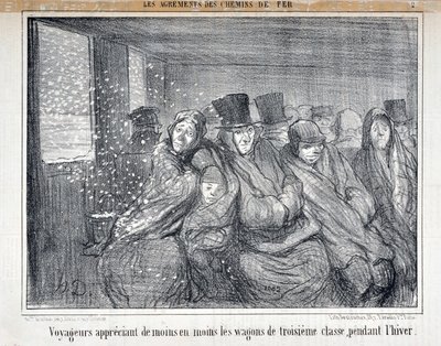 Illustration für die Serie "Les Agrements des Chemin de fer" von Honoré Daumier