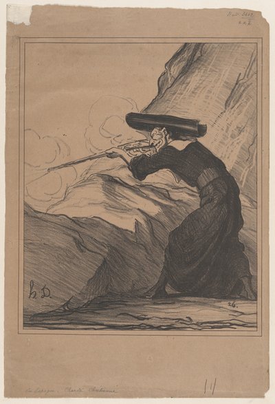 In Spanien - christliche Nächstenliebe, aus „Neuigkeiten des Tages“, veröffentlicht in Le Charivari, 29. Mai 1872 von Honoré Daumier