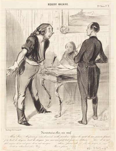 Inventur bei einem Witwer von Honoré Daumier