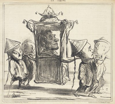 Ich wünschte, ich könnte so durch die Straßen von Brest getragen werden, man würde mich für einen Mandarin halten!... von Honoré Daumier