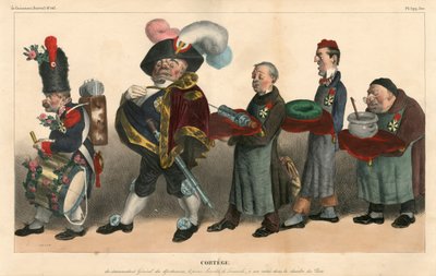 La Caricature (1830) politisch, Satirisch in Farben von Honoré Daumier