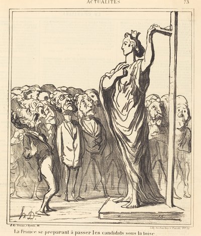 Frankreich bereitet sich auf die Überfahrt vor... von Honoré Daumier