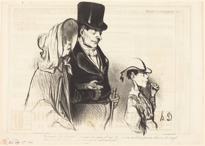 Die Mama - Ist es nicht nett, seinen Zuckerstange zu essen! von Honoré Daumier