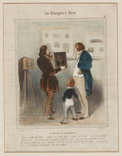Das Porträt im Daguerreotyp. (Die Fremden in Paris Nr. 16), aus Le Charivari von Honoré Daumier