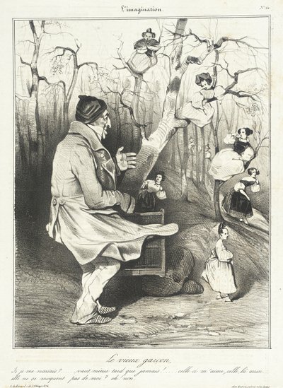 Der alte Junggeselle von Honoré Daumier