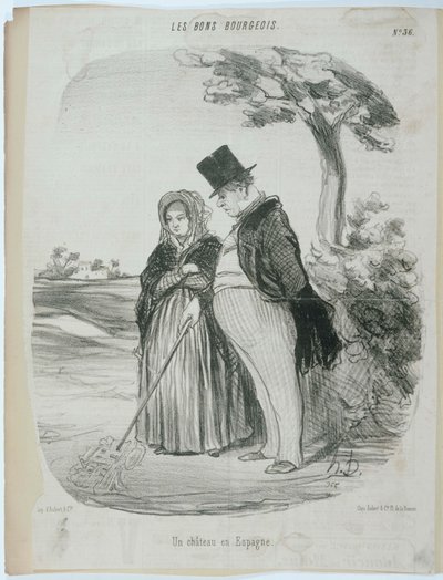 Ein Schloss in Spanien von Honoré Daumier
